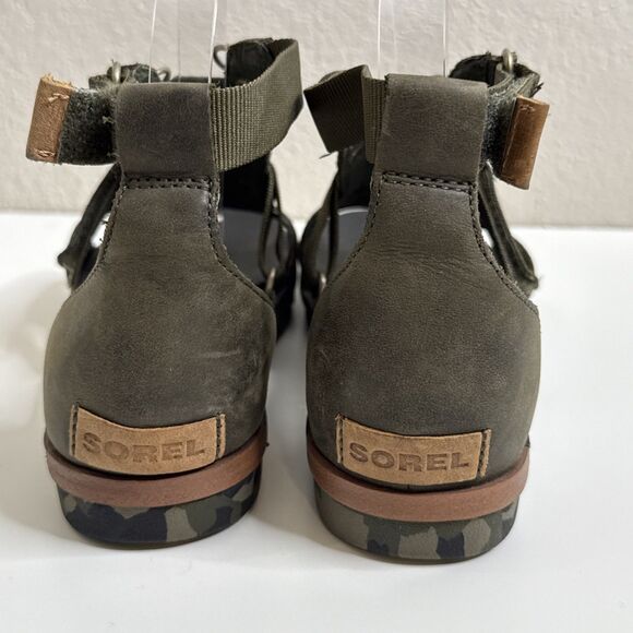 Sorel Torpeda Carly Nori Camo Gladiator Sandal Women's Size 8 Army Green - Picture 4 of 16
